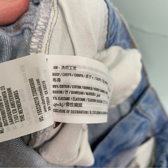 Abercrombie & Fitch‎ The 90s Straight Low Rise Jeans Blue Sz 33 16 Long - Picture 7 of 7